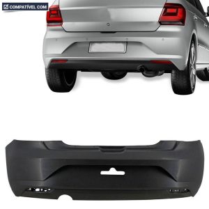 PARACHOQUE TRASEIRO GOL G7 16/18 COM FURO REFLETOR PRETO LISO
