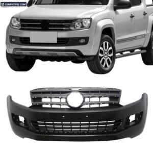 PARACHOQUE DIANTEIRO AMAROK 10/16 COM GRADE COM FURO FRISO PRETO LISO