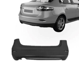 PARACHOQUE TRASEIRO FLUENCE 10/16 SEM FURO SENSOR PRETO LISO