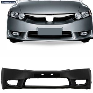 PARACHOQUE DIANTEIRO CIVIC 09/11 COM RESSALTO PLACA PRETO LISO