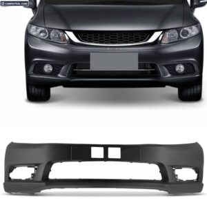 PARACHOQUE DIANTEIRO CIVIC 12/16 COM RESSALTO PLACA PRETO LISO