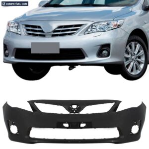 PARACHOQUE DIANTEIRO COROLLA 12/14 COM RESSALTO PLACA SEM FURO ESGUICHO PRETO LISO
