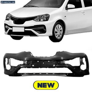 PARACHOQUE DIANTEIRO ETIOS HATCH/ SEDAN 17/21 SEM GRADE CENTRAL PRETO LISO