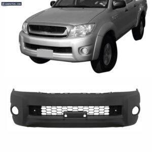 PARACHOQUE DIANTEIRO HILUX 09/11 COM GRADE CENTRAL COM FURO MILHA COM FURO MOLDURA PRETO TEXTURIZADO