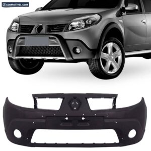 PARACHOQUE DIANTEIRO SANDERO STEPWAY 08/11 COM FURO MOLDURA PRETO LISO