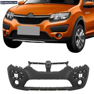 PARACHOQUE DIANTEIRO SANDERO STEPWAY 15/20 COM FURO MOLDURA PRETO LISO PARCIAL