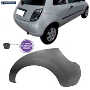 PARACHOQUE TRASEIRO KA 03/07 ESQUERDO PRETO TEXTURIZADO