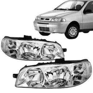 FAROL PALIO/ SIENA /STRADA G2 01/06 CARCAÇA PRETA MASCARA CROMADA