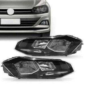 FAROL POLO/ VIRTUS 18/22 MANUAL FRISO PRETO COM MEIA LUZ