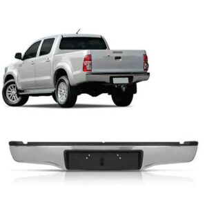 PARACHOQUE TRASEIRO HILUX 05/15 COM 2 FUROS CROMADO