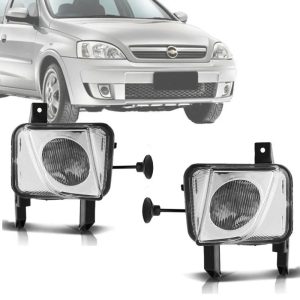 FAROL MILHA CORSA/ MONTANA/ MERIVA 03/07 LENTE RAIADA