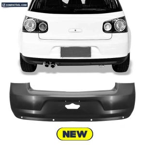 PARACHOQUE TRASEIRO GOLF 07/14 COM FURO SENSOR PRETO LISO PARCIAL