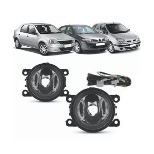 KIT FAROL MILHA SCENIC 07/10 LOGAN/MEGANE PAR COM BOTÃO UNIVERSAL