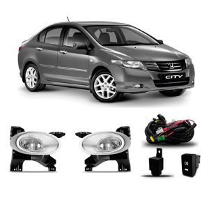 KIT FAROL MILHA CITY 09/11 COM ARO CROMADO