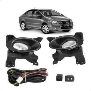 KIT FAROL MILHA CITY 09/11 COM ARO PRETO