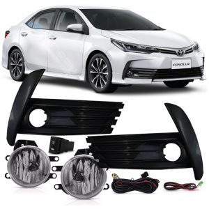 KIT FAROL MILHA COROLLA 18/19 COM GRADE PRETA IMPORTADO