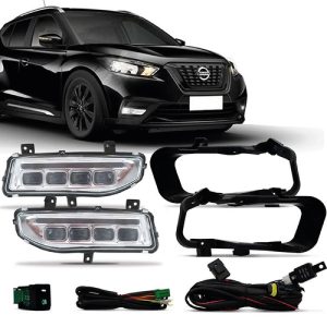 KIT FAROL MILHA KICKS 17/21 COM LED (DRL)