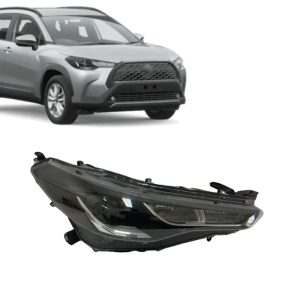 FAROL COROLLA CROSS 21/26 ELETRICO COM MOTOR FRISO PRETO SEM LED IMPORTADO