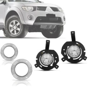 FAROL MILHA TRITON 07/10 COM MOLDURA CINZA LENTE VIDRO