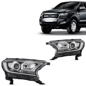 FAROL RANGER 16/23 ELETRICO COM MOTOR COM PISCA CRISTAL COM PROJETOR MASCARA NEGRA IMPORTADO