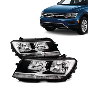 FAROL TIGUAN 18/21 ELETRICO COM MOTOR COM LED DRL COM REATOR SEM PROJETOR IMPORTADO