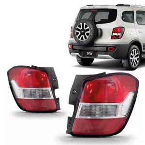LANTERNA TRASEIRA SPIN 12/18 LTZ VERMELHO/CRISTAL BORDA PRETA