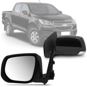 RETROVISOR EXTERNO S10 12/24 ELETRICO PRETO LISO COM PISCA