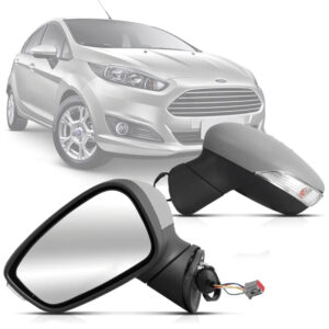 RETROVISOR FIESTA NEW 11/19 RETRATIL EXTERNO ELETRICO COM PISCA SEM RANHURA