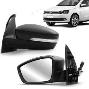 RETROVISOR EXTERNO GOL 13/23 G6/G7/G8 ELETRICO PRETO TEXTURIZADO COM PISCA