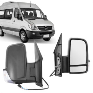 RETROVISOR SPRINTER 12/16 RETRATIL EXTERNO ELETRICO COM AQUECIMENTO COM PISCA FIO LONGO