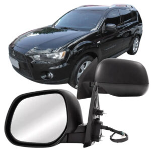 RETROVISOR EXTERNO OUTLANDER 08/13 ASX 11/12 ELETRICO COM MEMORIA RETRATIL PRETO
