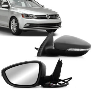 RETROVISOR JETTA 11/18 RETRATIL EXTERNO ELETRICO COM TERMICO COM PISCA PRIMER 6 PINOS