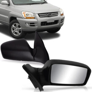 RETROVISOR EXTERNO SPORTAGE 05/10 ELETRICO COM AQUECIMENTO PRETO LISO