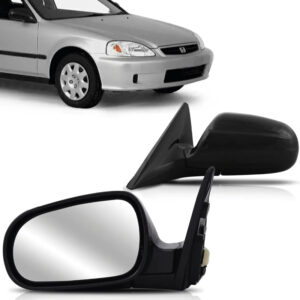 RETROVISOR EXTERNO CIVIC 96/00 4 PORTAS ELETRICO SEM AQUECIMENTO PRETO