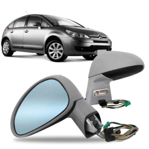 RETROVISOR EXTERNO C4 08/10 ELETRICO COM LENTE AZUL COM PRIMER COM ASFERICO COM SENSOR DE TEMPERATURA