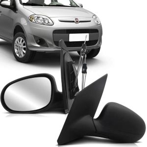 RETROVISOR EXTERNO PALIO 12/17 GRAND SIENA 4 PORTAS COM CAPA PRETA