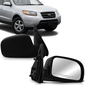 RETROVISOR EXTERNO SANTA FE 06/13 ELETRICO RETRATIL PRETO