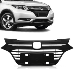 GRADE RADIADOR HRV 15/18 PRETO BRILHANTE COM CROMADO IMPORTADA