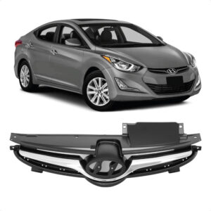 GRADE RADIADOR ELANTRA 14/16 PRETO COM MOLDURA CROMADA IMPORTADO