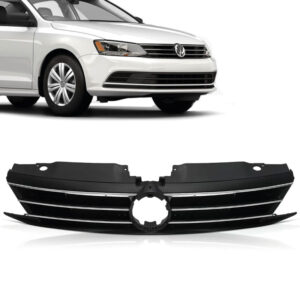 GRADE RADIADOR JETTA 15/18 PRETO COM FRISO CROMADO IMPORTADO