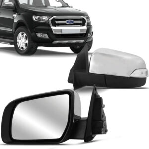 RETROVISOR EXTERNO RANGER 13/23 ELETRICO CROMO COM PISCA SEM AQUECIMENTO