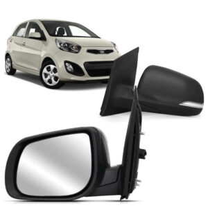 RETROVISOR PICANTO 12/15 RETRATIL EXTERNO ELETRICO COM PISCA 5 FIOS