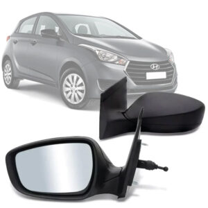 RETROVISOR EXTERNO HB20/ HB20S 12/19 COM CONTROLE SEM PISCA COM CAPA PRETO TEXTURIZADO IMPORTADO