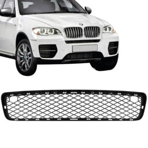 GRADE CENTRAL SUPERIOR PARACHOQUE BMW X5 07/13 CINZA