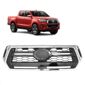 GRADE RADIADOR HILUX 18/20 CROMADA PRETA BRILHANTE IMPORTADA