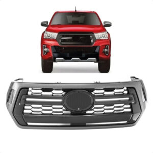 GRADE RADIADOR HILUX 18/20 PRETA BRILHANTE CINZA ESCURO