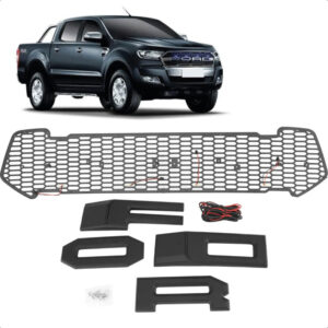 GRADE RADIADOR RANGER RAPTOR 16/19 COM LED AZUL IMPORTADA