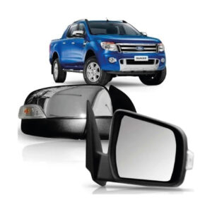 RETROVISOR EXTERNO RANGER 13/23 ELETRICO RETRATIL COM PISCA SEM AQUECIMENTO CROMADO