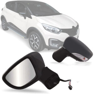 RETROVISOR EXTERNO CAPTUR 17/24 ELETRICO RETRATIL COM AQUECIMENTO COM PISCA COM SENSOR DE TEMPERATURA 9 FIOS