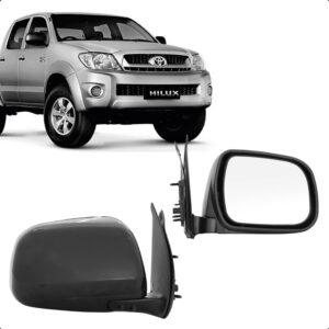 RETROVISOR EXTERNO HILUX 05/11 PICK-UP FIXO PRETO
